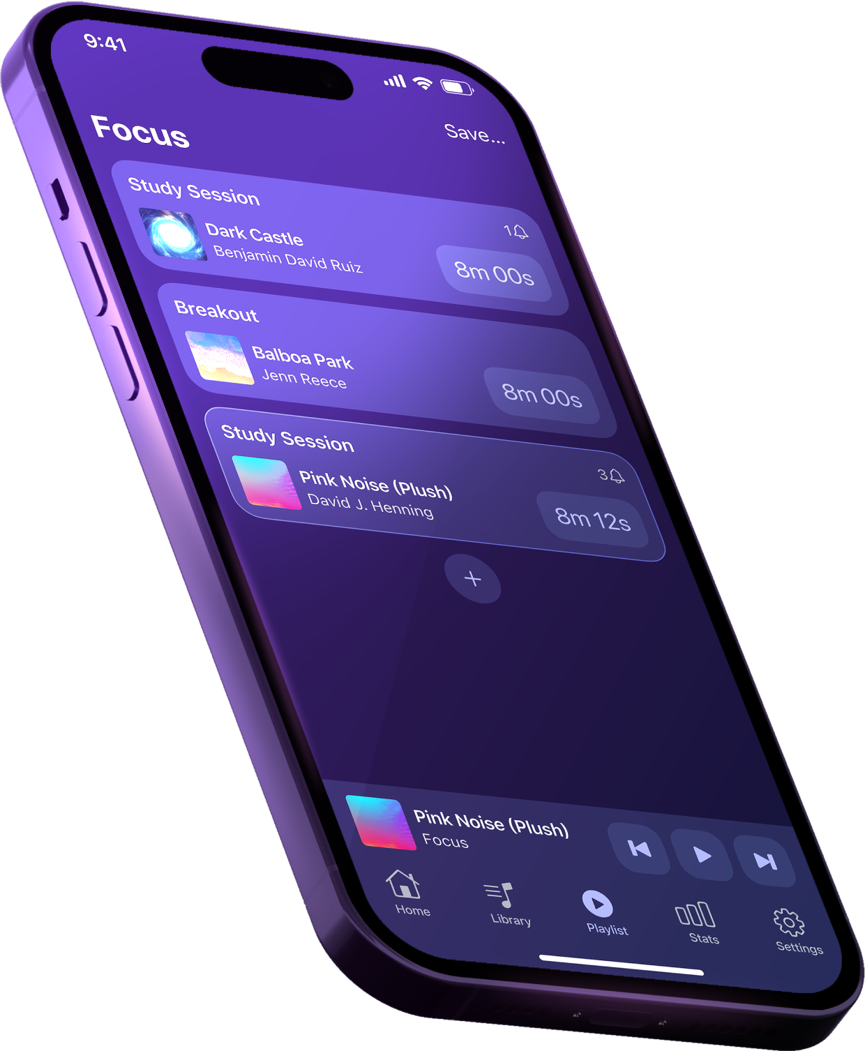 Kaura Focus App Interface on iPhone